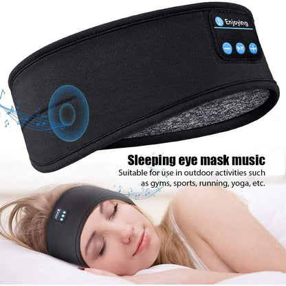 SleepSound: Wireless Bluetooth Sleep Headband with Music Earphones & Comfortable Eye Mask for Side Sleepers & Sports