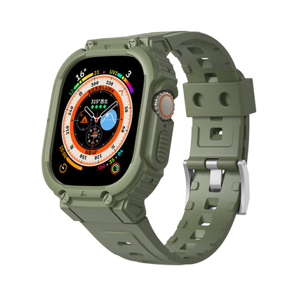 Tactical Rubber Band With Titanium Adapter For Apple Watch