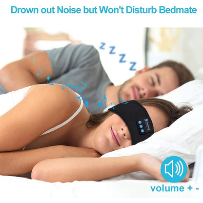 SleepSound: Wireless Bluetooth Sleep Headband with Music Earphones & Comfortable Eye Mask for Side Sleepers & Sports