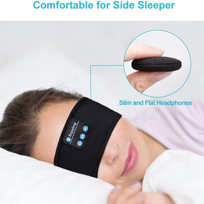 SleepSound: Wireless Bluetooth Sleep Headband with Music Earphones & Comfortable Eye Mask for Side Sleepers & Sports