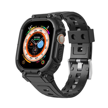 Tactical Rubber Band With Titanium Adapter For Apple Watch